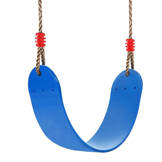 Braoses Elastic Kids Swing Color Eva Soft Board U-Swing Board Swing Seat Swing board Holds up to about 150kg Swing for Kids Garden Outdoor (Blue)