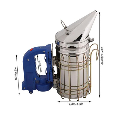 Bee Hive Smoker, Electric Rechargeable Beekeeping Smoker with Heat Shield, Stainless Steel Electric Beekeeping Tool (No Battery)