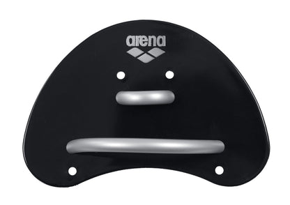 arena 95251 Unisex Swimming Competition Training Aid Finger Paddle Elite for Forearm Strength Training, Black-Silver (55), S & Unisex Swim Cap Classic Silicone, Black-Silver (55), One Size