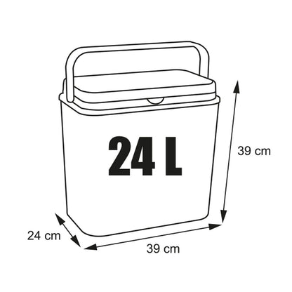 LINDER LEX Cooling Box Thermo Box Insulated Box Picnic Camping 24 Liters Keeps items cold for up to 9 hours.