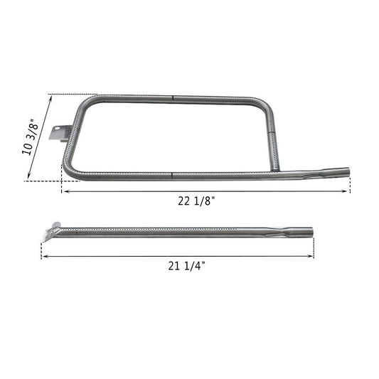 Stainless steel burner tube fits Weber Q300/Q3000 series gas grills (replacement part 60036/80387/65032).