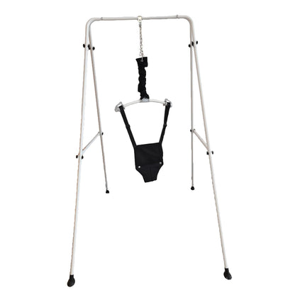 Baby door jumper and baby bouncer with stand for active babies who love to bounce and have fun. For infants 6-24 months old.