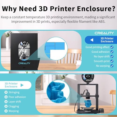 3D printer enclosure, large protective cover for Creality Ender 3 Max / 3 Max Neo / 3 S1 Plus / 5 Pro / 5 Plus / K1 Max / CR-10 / 10S / 10S PRO / CR-20 3D printers, 700x750x900mm.