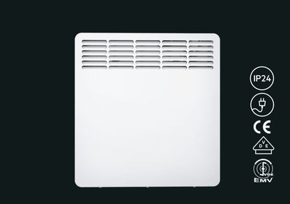 AEG Wall Convector WKL 755, electric heater energy-saving, 750 W for approx. 9 m², TÜV tested, LCD display, weekly timer, 236532