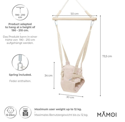 MAMOI® Door Bouncer for Baby from 6 Months, Jumper Baby Bouncer, Baby Swing for Door Frame, Indoor Swing, Door Swing, Bouncer, Kids Swing, Door Hopper, Baby Jumper Swing