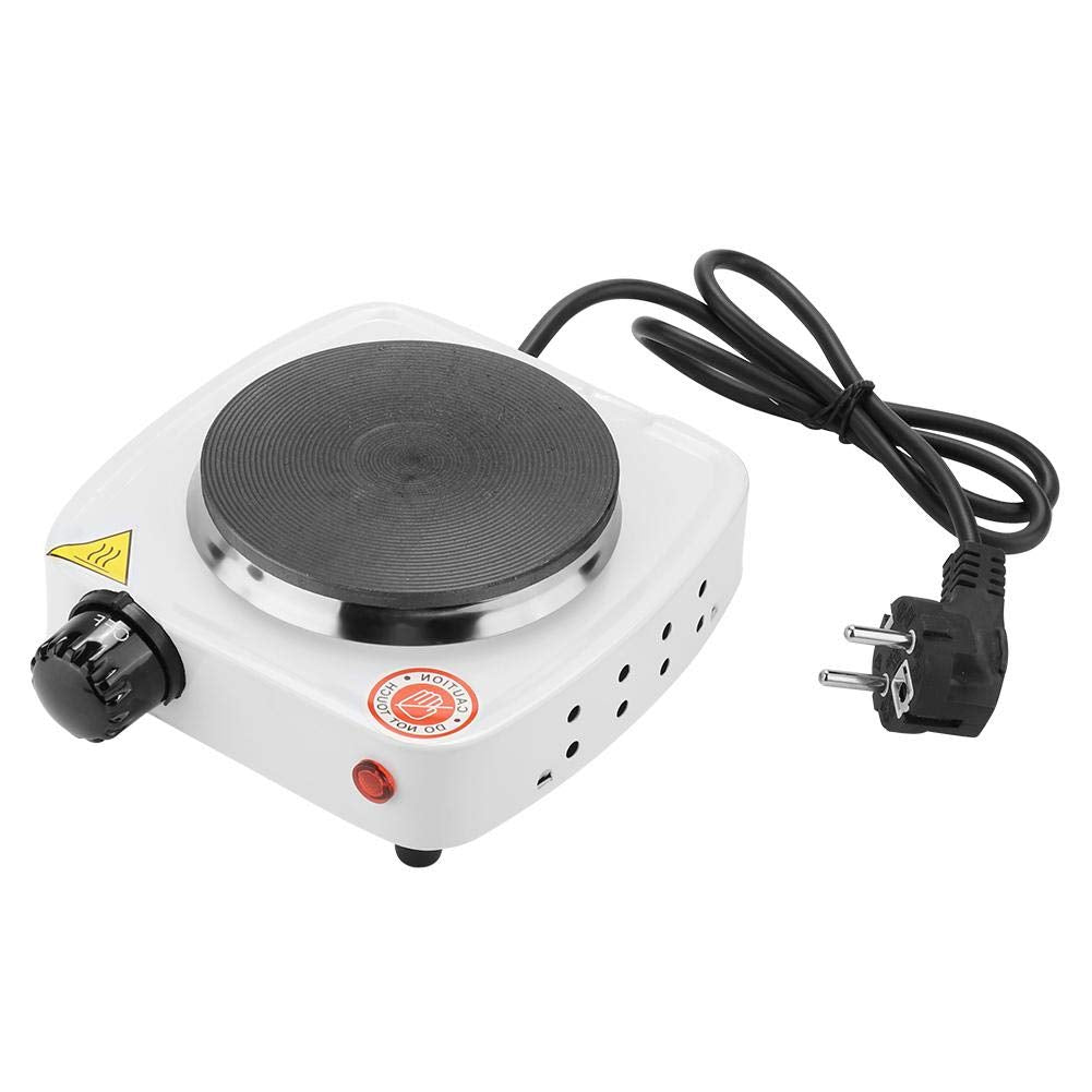 500 Watt Portable Electric Countertop Stove, Portable 500W Burner for Electric Stove Cooktop Plate Stove for Tea Coffee Kitchen Single Heating Plate Burner (EU plug)