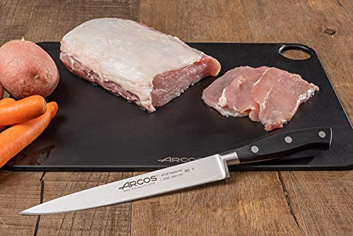 Arcos filleting knife with Nitrum stainless steel blade 200 mm - sharp knife for meat and fish - ergonomic handle made of polyoxymethylene (POM) - black, Riviera series