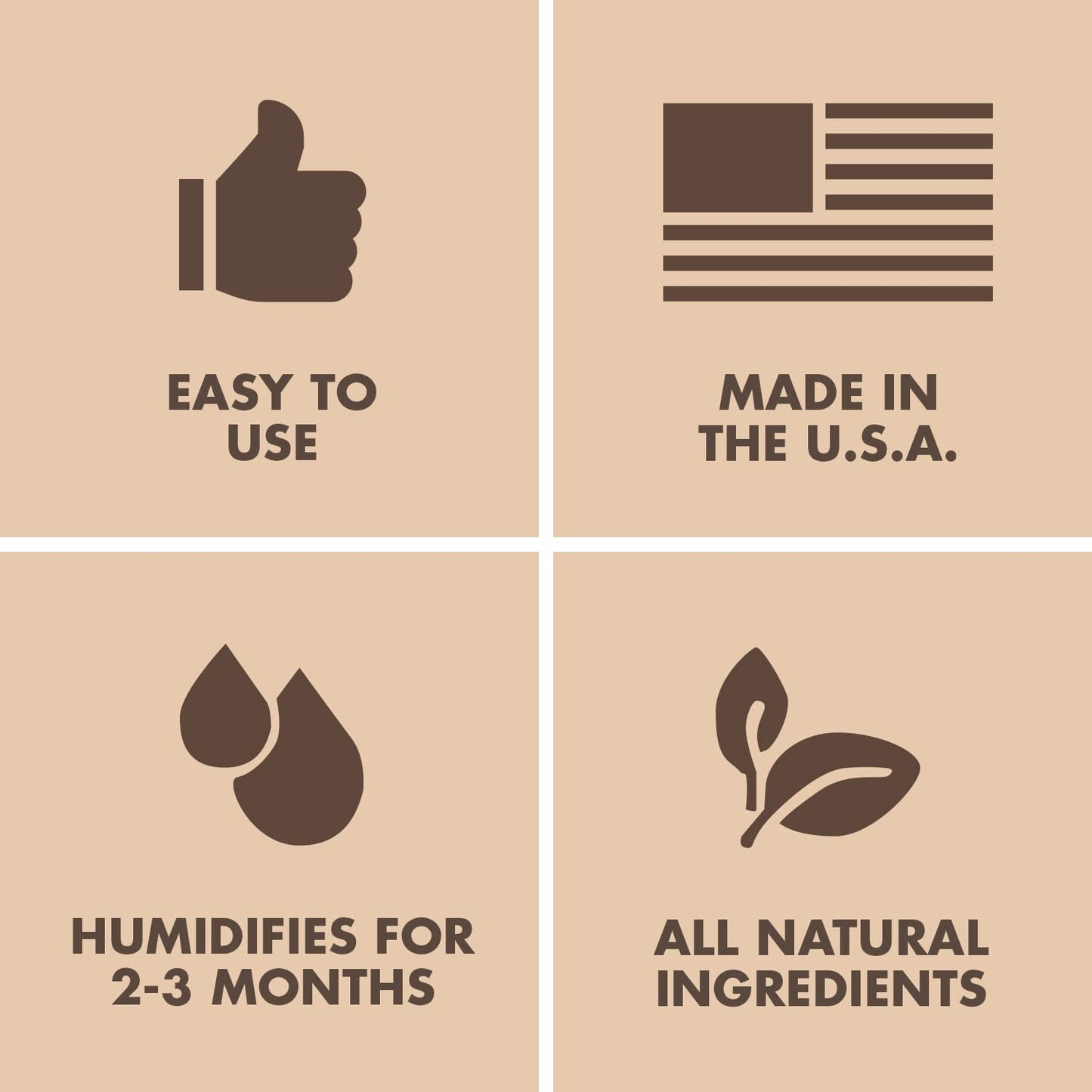 Boveda for cigars/tobacco | 2-way moisture regulation at 75% Relative Humidity | Size 8 protects up to 5 cigars | patented technology for cigar humidors | resealable packaging of 10 pieces