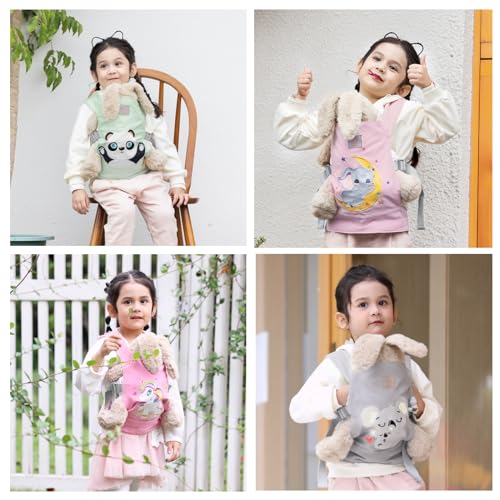 GAGAKU Doll Carrier for Kids Doll Carrier from 3 years Baby Carrier for Dolls Front Carrier Doll Accessories Doll Carrier with Adjustable Straps - Green - Embroidered Panda