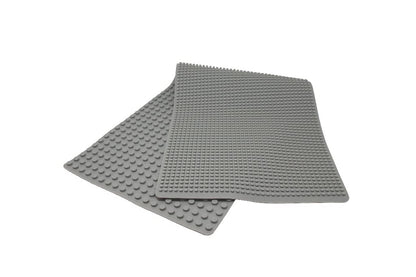 Beslo High Quality Silicone Building Block Mat I Double-sided Baseplate Large I Rollable, Waterproof Baseplate Compatible with Lego Duplo I Flexible Plate BPA-free, 30.5 x 80.5 cm Gray