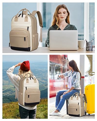 LOVEVOOK laptop backpack for women fits 15.6 inch laptop, perfect for school, travel, business, or university. Ideal for girls and teenagers.