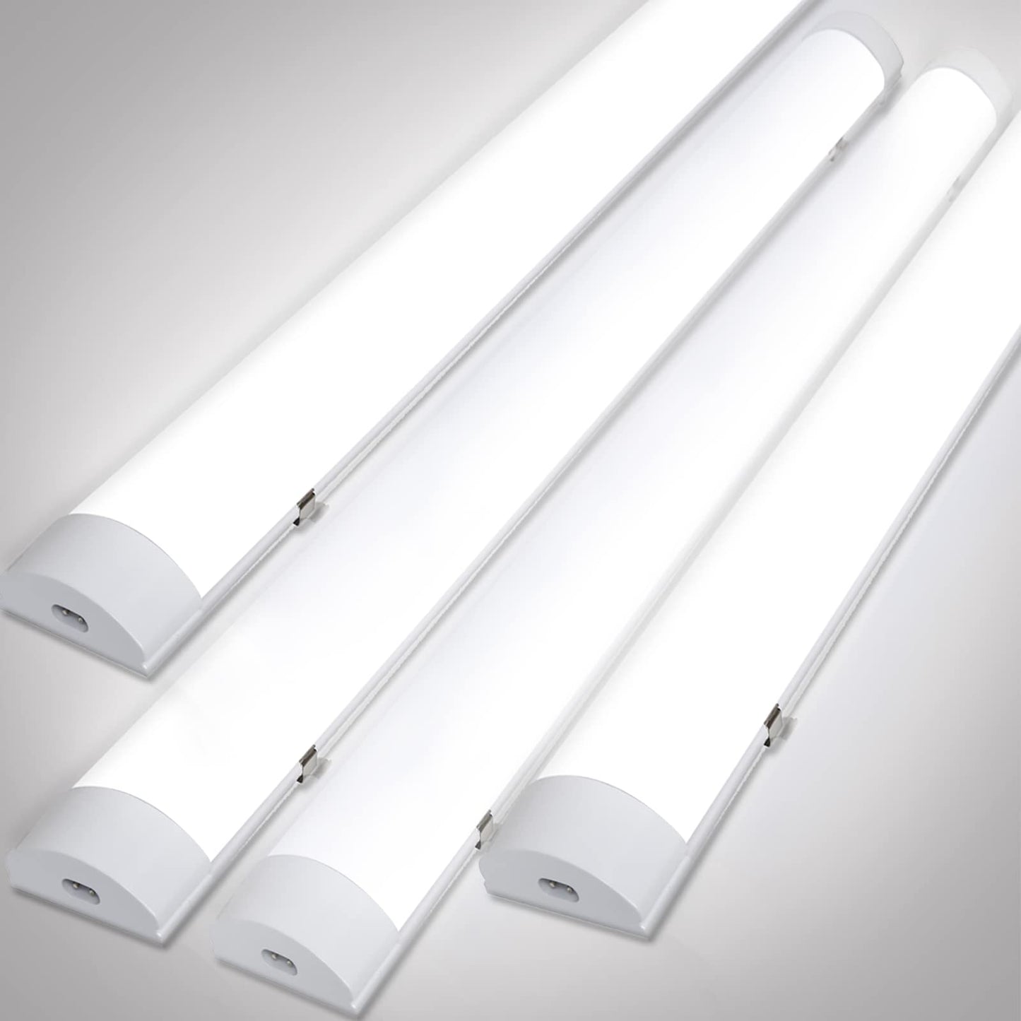 Cecaylie 36W LED moisture-proof luminaire, 120CM LED tube, 4000K 3060LM connectable workshop lamp, IP65 LED ceiling light, fluorescent tube, moisture-proof lamp for moisture-proof garage, bathroom, basement, office, 4 pieces.