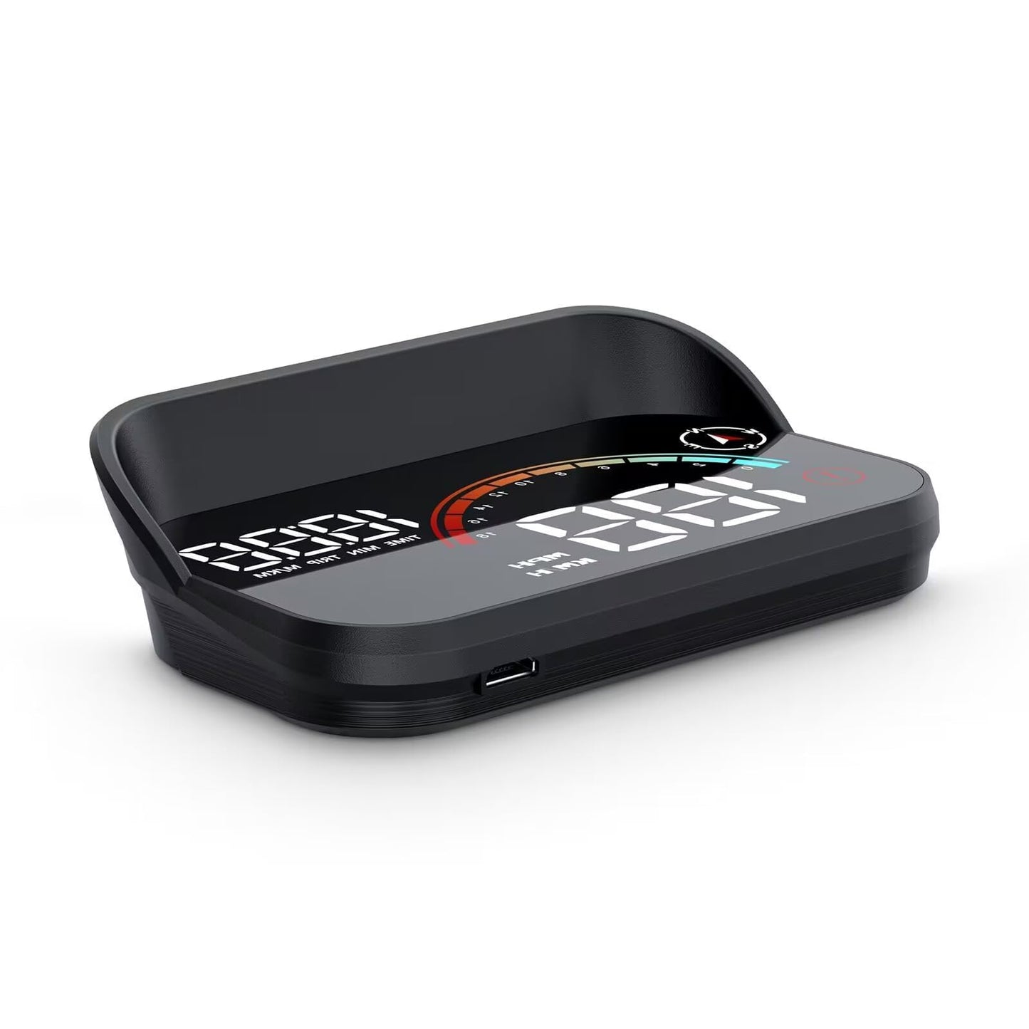 AMHVMU M22 Head Up Display Car - GPS Speedometer Car with Digital Display (Speed km/h, Time), Universal for All Vehicles