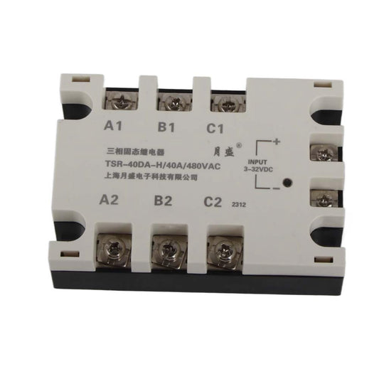 40A 3-phase semiconductor module, distribution and control device relay SSR status relay, machine control input TSR-40DA-H