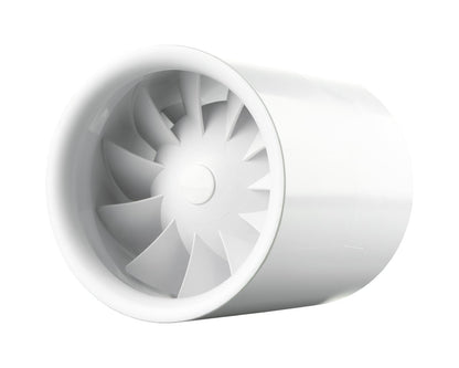 SKS24 duct insert fan soundless turbine 100mm, with timer and ball bearing motor.