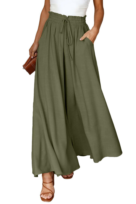 Byoauo Women's Summer Pants Light Loose Straight Wide Leg Trousers