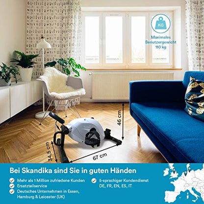 Skandika Pedal Trainer Liten Arm and Leg Trainer Mini Home Trainer Mini Trainer for home, office, and desk | LCD training computer, 8 levels, magnetic brake | 110kg user weight