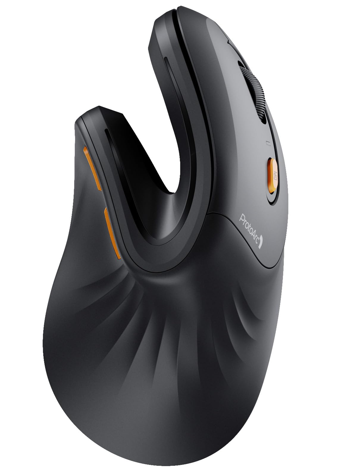 ProtoArc EM11 NL Ergonomic Vertical Mouse, MINI Wireless Rechargeable Mouse with 3 Devices (2*Bluetooth+USB), Vertical Wireless Mouse for Computer, iPad, Mac, Windows - Black