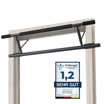 SPORTINATOR® Pull-Up Bar for any standard door frame, dimensions 100 x 27 x 34 cm, with padded handles, foldable design, perfect for your home gym.