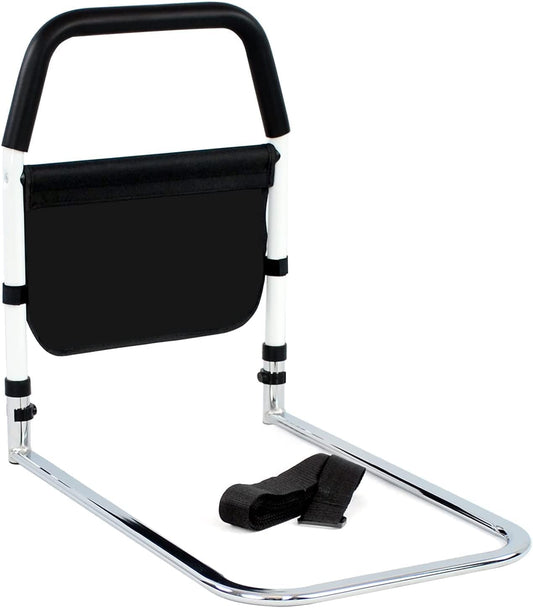 OUUTMEE bed rail fall protection for adults, bed rail made of carbon steel with storage bag, portable and foldable safety rail, for elderly, pregnant individuals.