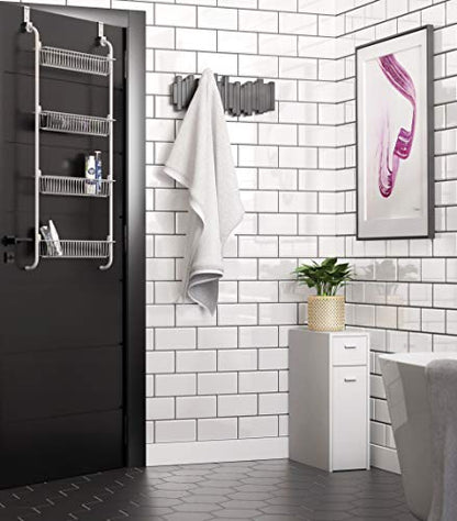 WENKO door rack with 4 baskets, storage and organization, 109 x 14 x 50 cm.