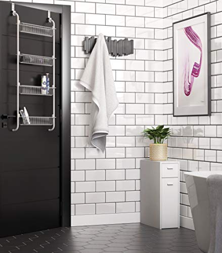 WENKO door rack with 4 baskets, storage and organization, 109 x 14 x 50 cm.