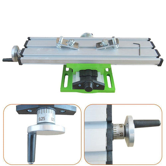 PEALOV Cross Table Milling Table, Milling Table Work Table Machine, cross table drilling machine metal milling machine, cross slide table coordinate table cross table drilling table home improvement DIY bench drill, 310*90mm