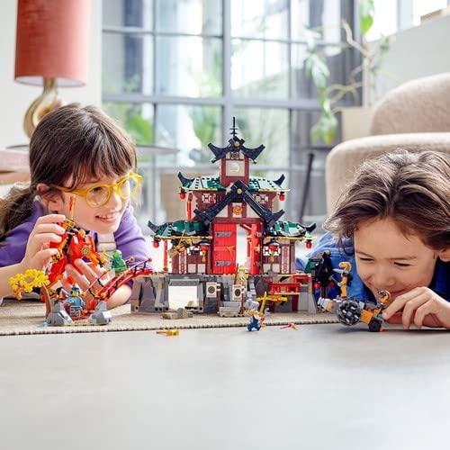 LEGO 71767 NINJAGO Ninja Dojo Temple from Masters of Spinjitzu, building set with 5 rooms, includes 8 minifigures like Lloyd, Kai, and snake action figures, ninja toy for kids 8+.