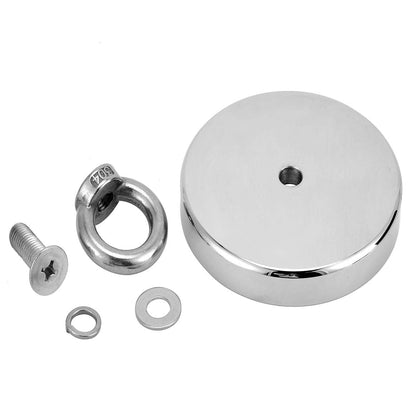2 Neodymium disc countersunk hole magnets, strong permanent rare earth magnet with screws