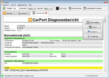 AutoDia K509 for CarPort software CAN UDS or KKL USB diagnostic interface