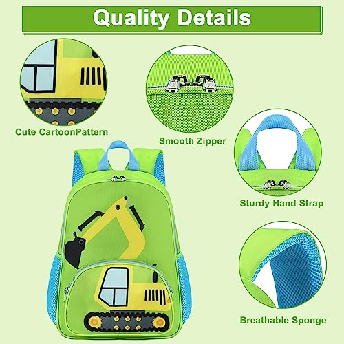 LOIDOU Kids Backpack Boys Children's Backpack Daypack Preschool Backpack Toddler Kindergarten Bag School Backpack for School Nursery Green