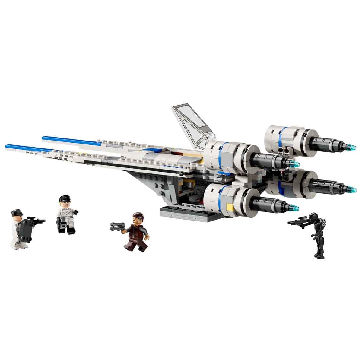 LEGO Star Wars 75399 Rebel U-Wing Starfighter - toy with swiveling wing function & 3 minifigures including Cassian Andor & K-2SO droid - gift for boys 8+ & Andor season 2 fans.