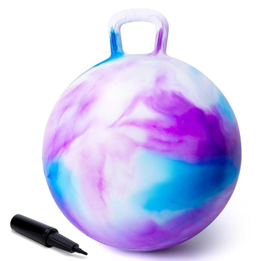 U&C Planet Hopping Ball 70 cm Hopper Balls with Handle Hopper Toy for Teens and Adults aged 16+ years Garden Game Sport Yoga Training, Cloud Purple