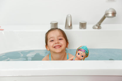 BABY born Mermaid 43cm, doll with long hair to style and light-up tail, for children ages 3 and up, batteries required, 837351 Zapf Creation.