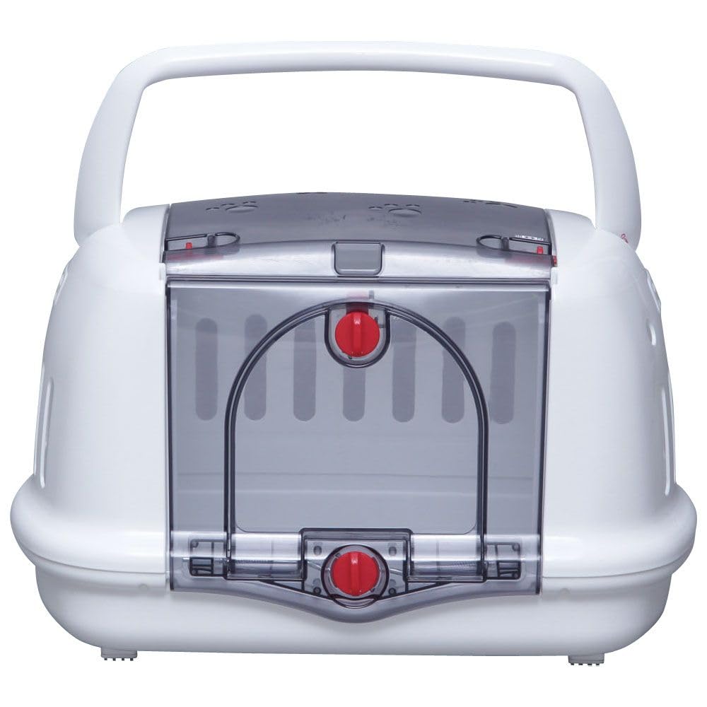 Iris Ohyama, Basket, Box, Crate, Plastic Transport Bag (PP) for Dog, Cat, L48 x W32.1 x H30 cm, P-HC480, White