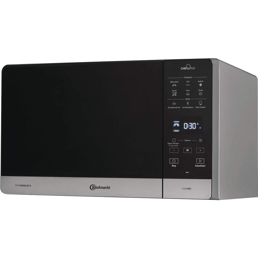 Bauknecht MW 49 SL Freestanding Microwave Oven/ Microwave 800 Watts/ Quartz Grill 900 Watts/ Convection 1700 Watts/ Steam function including steam cooking container