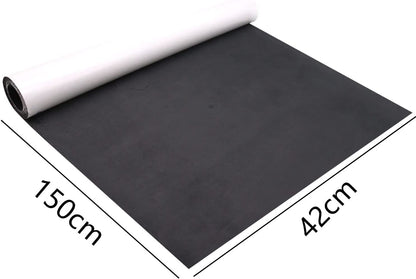 PannGU microfiber fabric self-adhesive suitable for dashboard interior stretchable stretchable film, premium velvety suede imitation for jewelry drawer/flooring (Black Gray 42cm x 150cm)