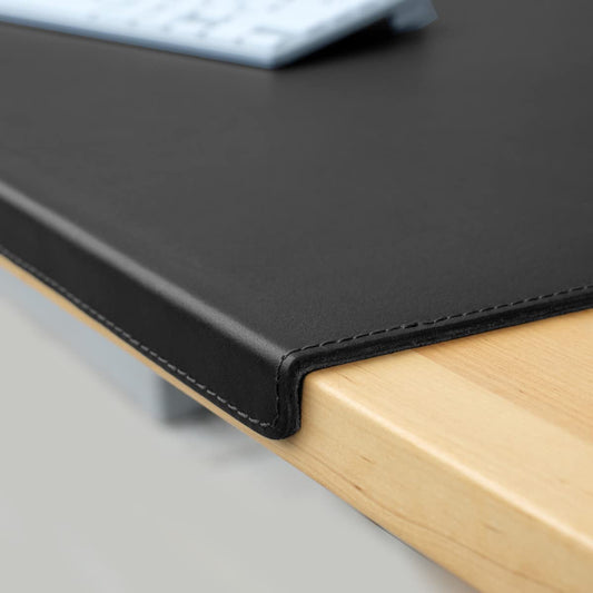 Hamosons - Large desk pad with edge protection / Angled desk pad size XL made of buffalo leather, black, model 26313.
