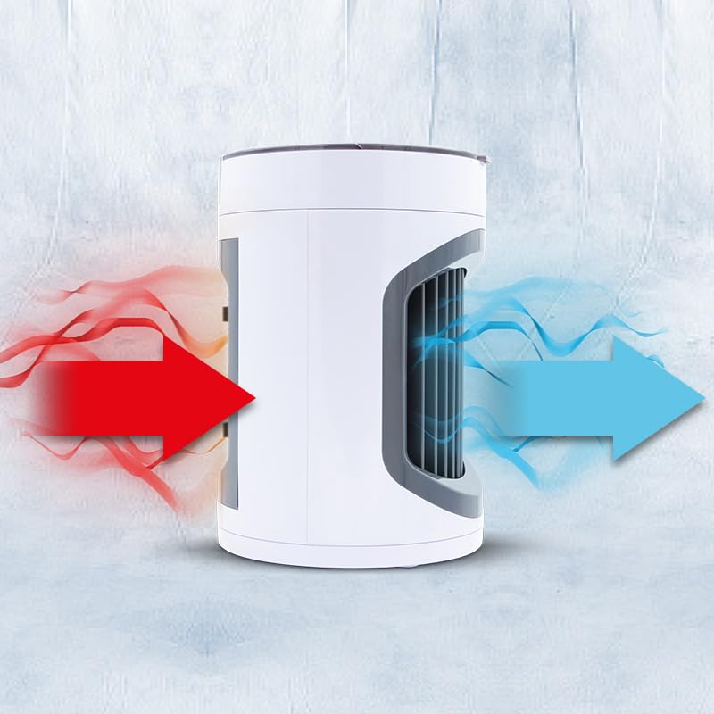 LIVINGTON SmartChill black - Limited Edition - Air cooler with water cooling - Portable air conditioner with 3 levels - powerful mini air cooler with 12h cooling tank volume