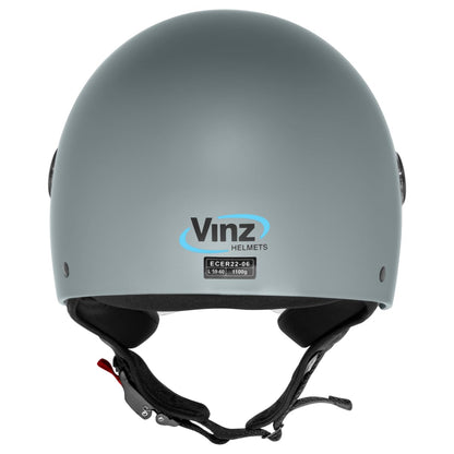 VINZ Duoro Scooter Helmet Jet Helmet Moped Helmet Men and Women | in sizes XS-XXL | Jet helmet with visor | ECE 22.06 Certified | Motorcycle helmet | Available in Nardo Grey.
