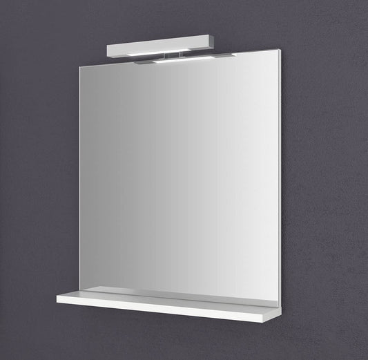 Sieper bathroom mirror Girona with lighting & shelf, cool white, wall mirror, energy-saving 60cm