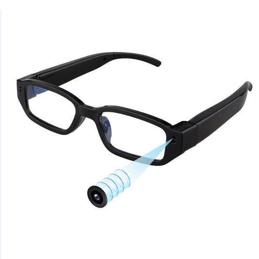 Spy camera glasses with video digital camcorder, supports TF card up to 32GB, fashionable 1080p glasses with hidden camera, portable video recorder.