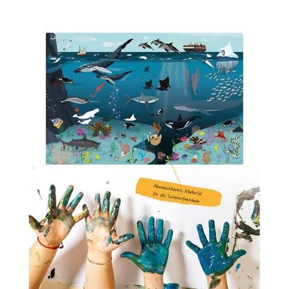 Close Up Underwater World Desk Pad for Kids | 60 x 40 cm | Wipeable, waterproof, tear-resistant | Detailed & lovingly designed image | Hand-drawn | Made in Germany