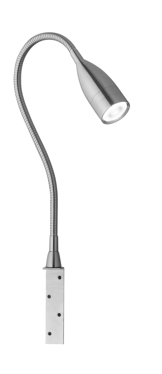Fischer & Honsel | Bedside lamp Flex, Sten | dimmable with gesture control | 1x LED 5 Watt, 3000 Kelvin, 420 Lumens | Energy Efficiency Class: G | 30702, Silver