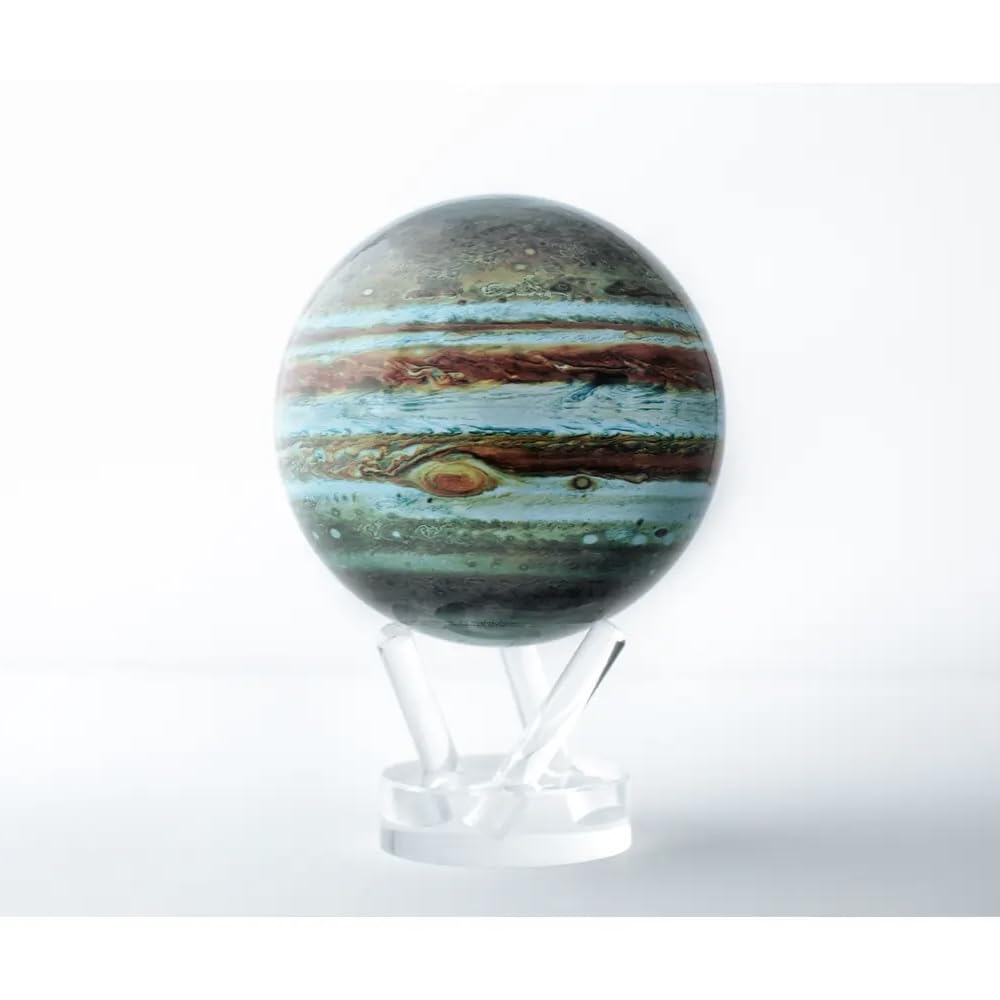 MOVA Jupiter Space Series 4.5-inch with base, solar-powered rotating globe, unique gift and decoration for home or office for men, women, children