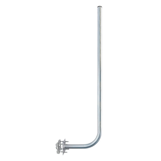 PremiumX 30cm wall bracket 120cm mast steel Ø 38mm with toothed clamps weather station wall mount extra long.