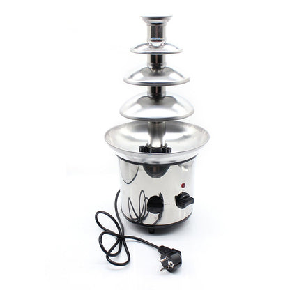 4-tier chocolate fountain 170 watt chocolate fountain Maximum capacity of 1kg chocolate Stainless steel with warming function