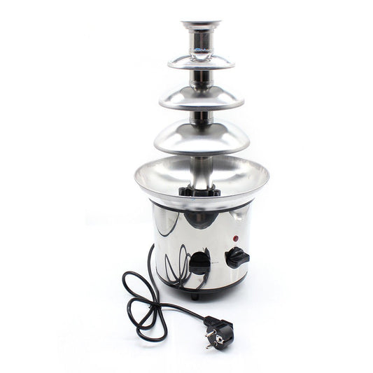 4-tier chocolate fountain 170 watt chocolate fountain Maximum capacity of 1kg chocolate Stainless steel with warming function