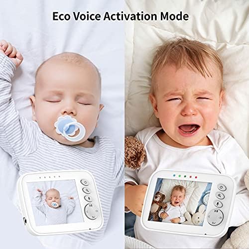 NWOUIIAY Baby Phone 3.2-inch Baby Monitor 2.4 GHz Baby Camera with LCD Night Vision Camera HD Digital Video & Two-way Intercom Function