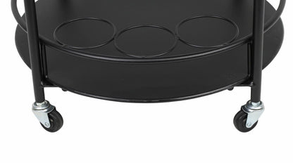 Decor passion serving trolley made of metal, black, Ø 46 x 69 cm, beverage cart, bar cart.